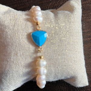 Gemstone & pearl bracelet